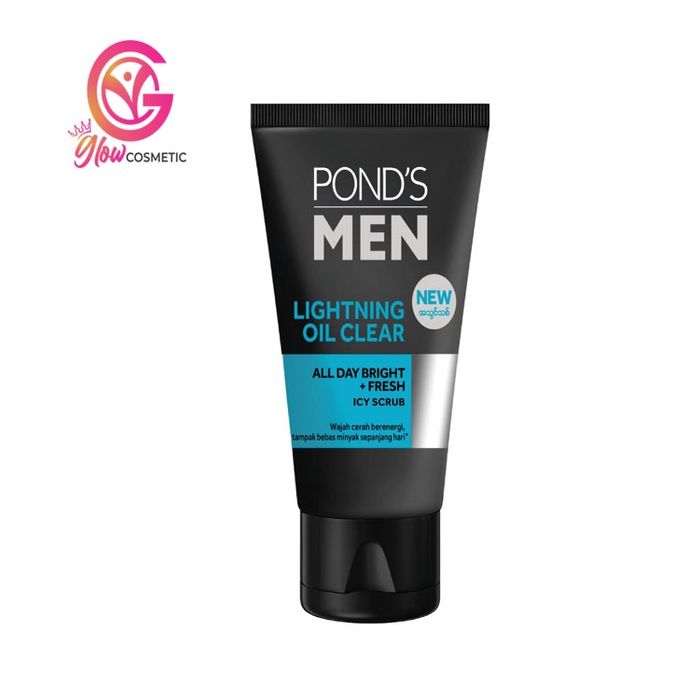 POND'S MEN LIGHTNING OIL CLEAR ALL DAY BRIGHT + FRESH ICY SCRUB