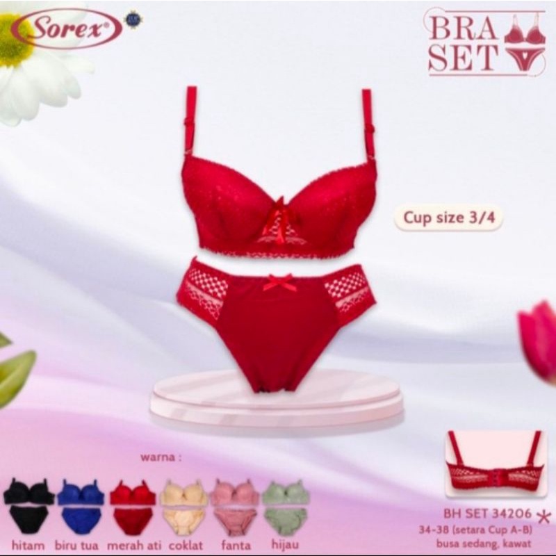 Bh bra set Sorex 34206 busa sedang berkawat