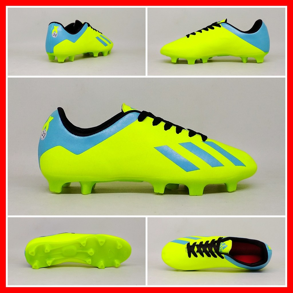 Sepatu Sepak Bola Anak Adidas X 18+ Hijau Biru Kids