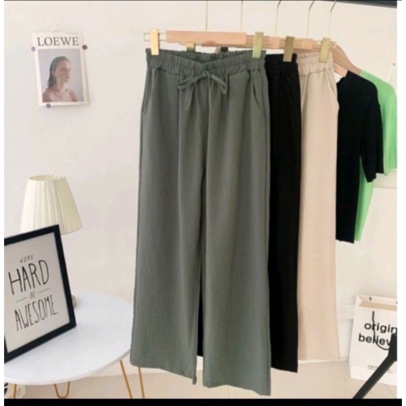 ⭐️PREMIUM⭐️ Armany Pants / Jaz Pants / Widi Leg Kulot / Loose Cullote / Celana Kulot Wanita-1