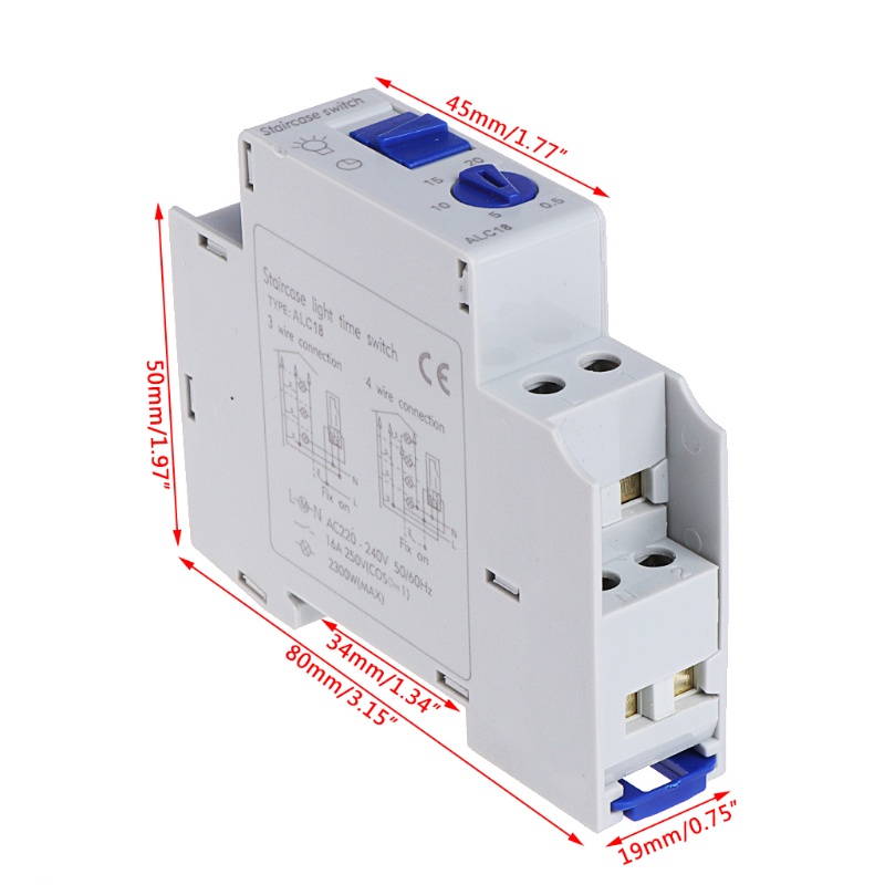 Btsg Switch Relay Elektronik 16A DIN Rail Stcase Untuk Koridor AF