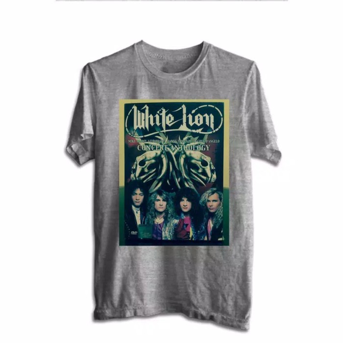 Kaos Distro Murah Band White Lion Band 03