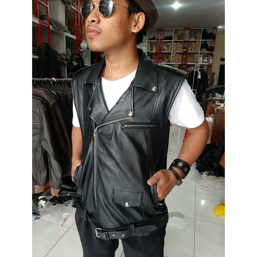 Rompi Kulit Pria Ramones Changcuters Bikers Rider Motor Touring