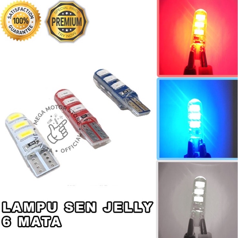 Sen jelly non flash 6led diam 6MATA SEN COLOK JELLY harga sepasang