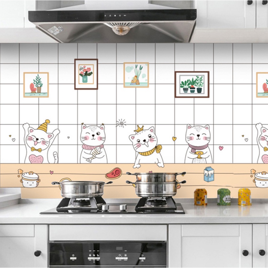 DODORY HL0204 Wallpaper Dinding Dapur Anti Minyak Wall Sticker Kitchen Sheet