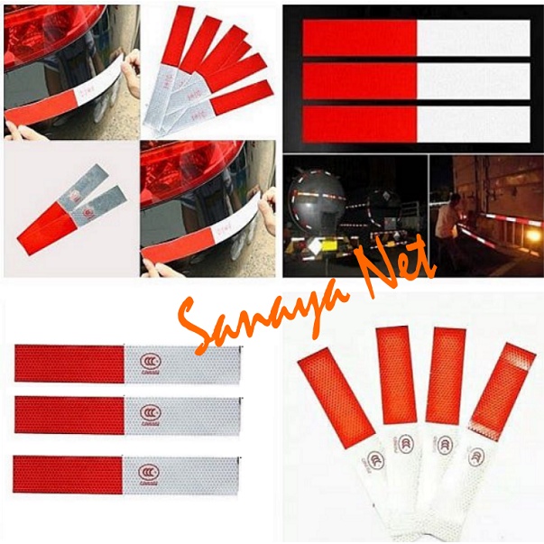 Stiker Safety Mobil Reflective Memantulkan Cahaya