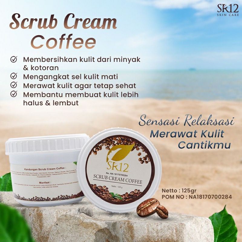 SCRUB CREAM COFFEE SR12/LULUR REMPAH BENGKOANG SR12 MENGHALUSKAN KULIT/LULUR PEMUTIH PENGHILANG DAKI/LULUR PENGANTEN