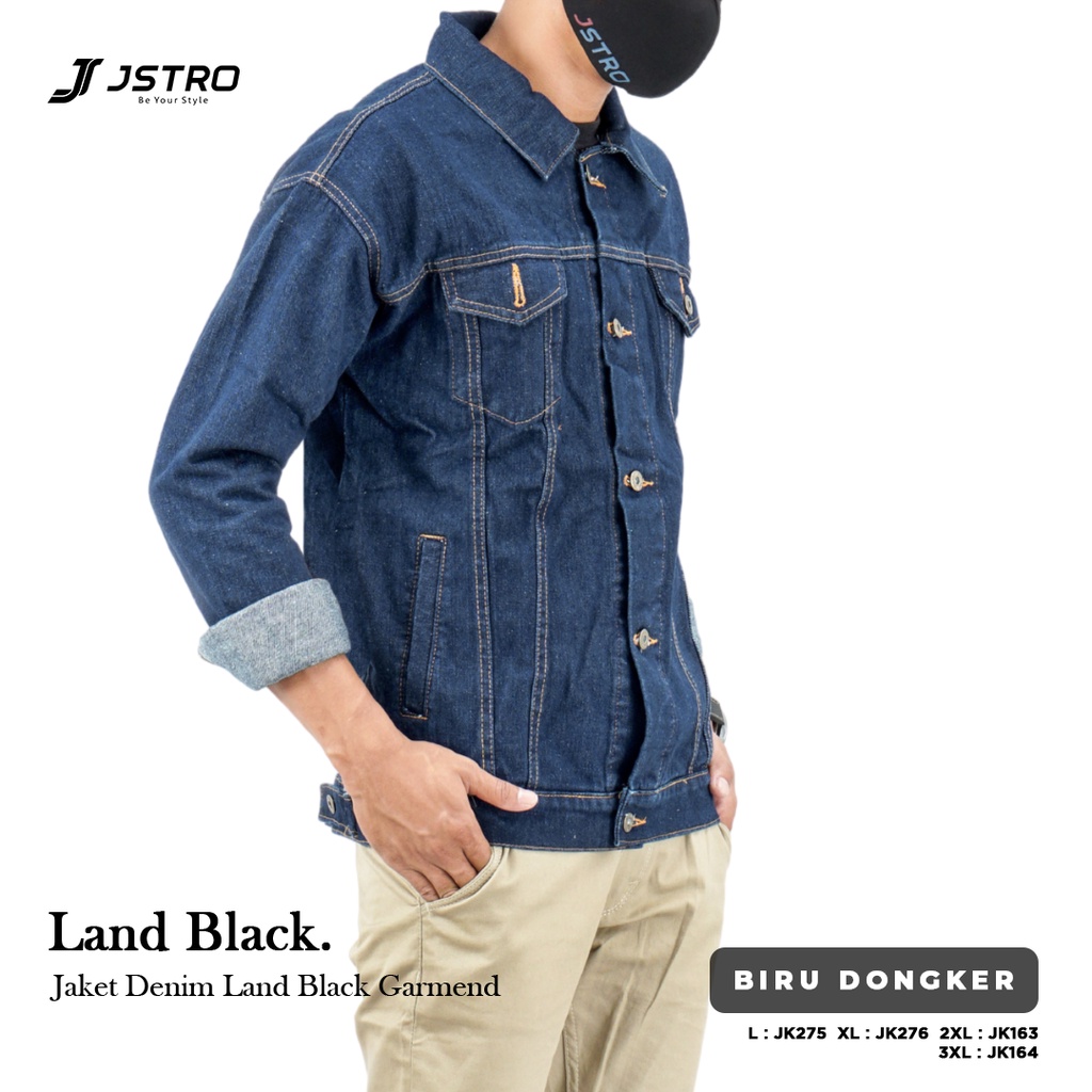 Jstro Jaket Denim Garmen Biru Dongker 2