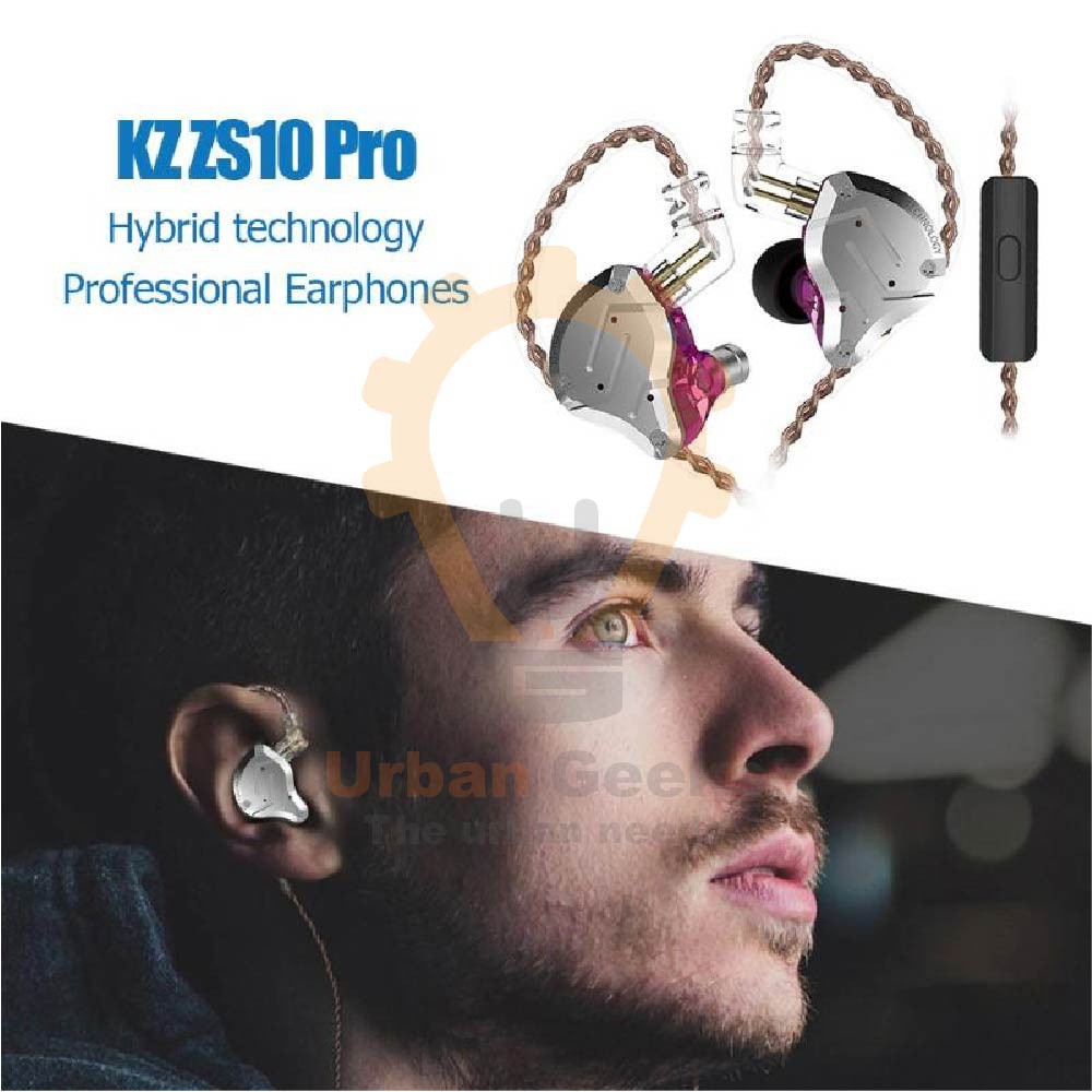In Ear Earphone Knowledge Zenith KZ ZS10 PRO Original With Mic Alt ZST ZS3 ED12 ZS6 - PRO