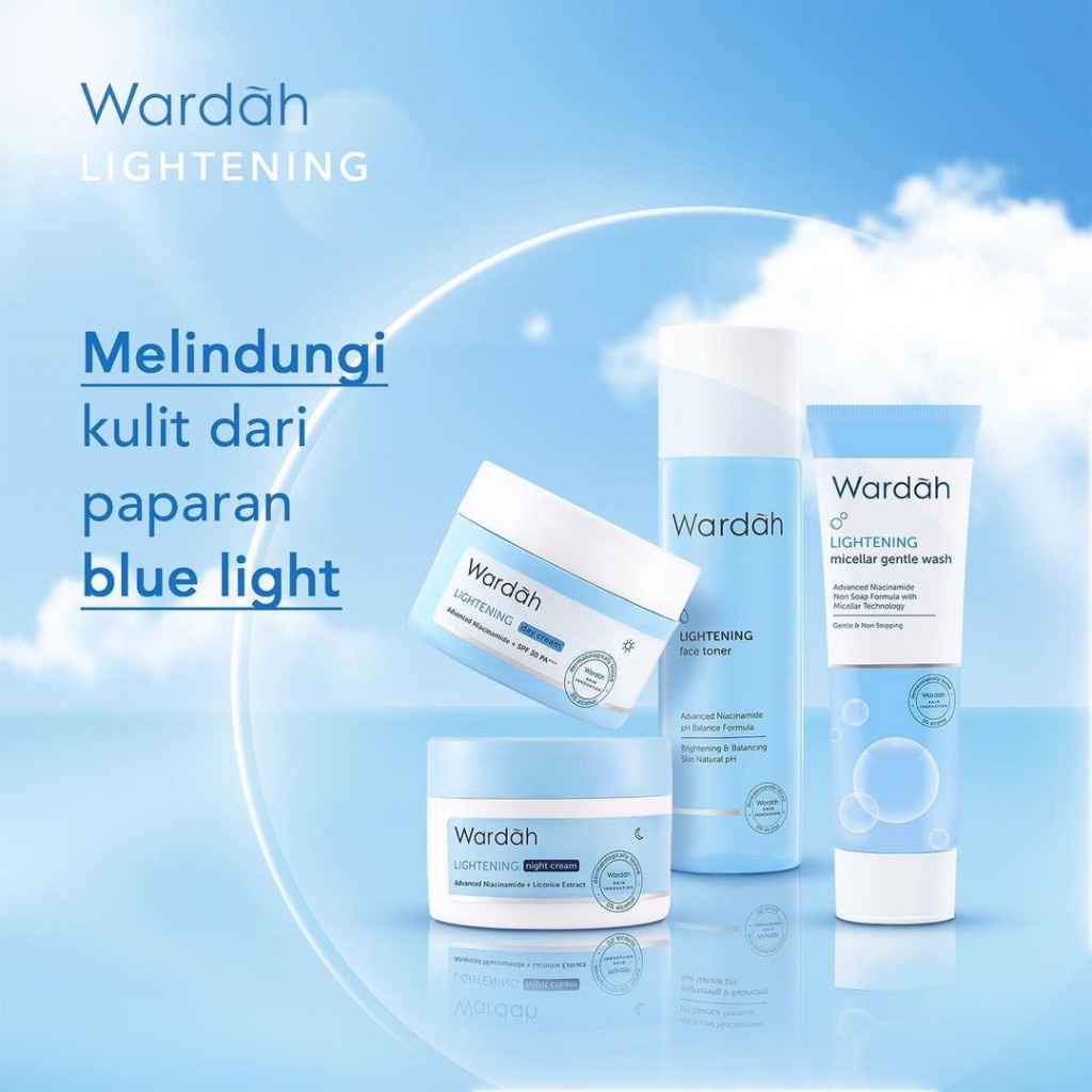 Wardah Lightening Micellar Gentle Wash - Pembersih Wajah (kulit kering)  - BISA COD