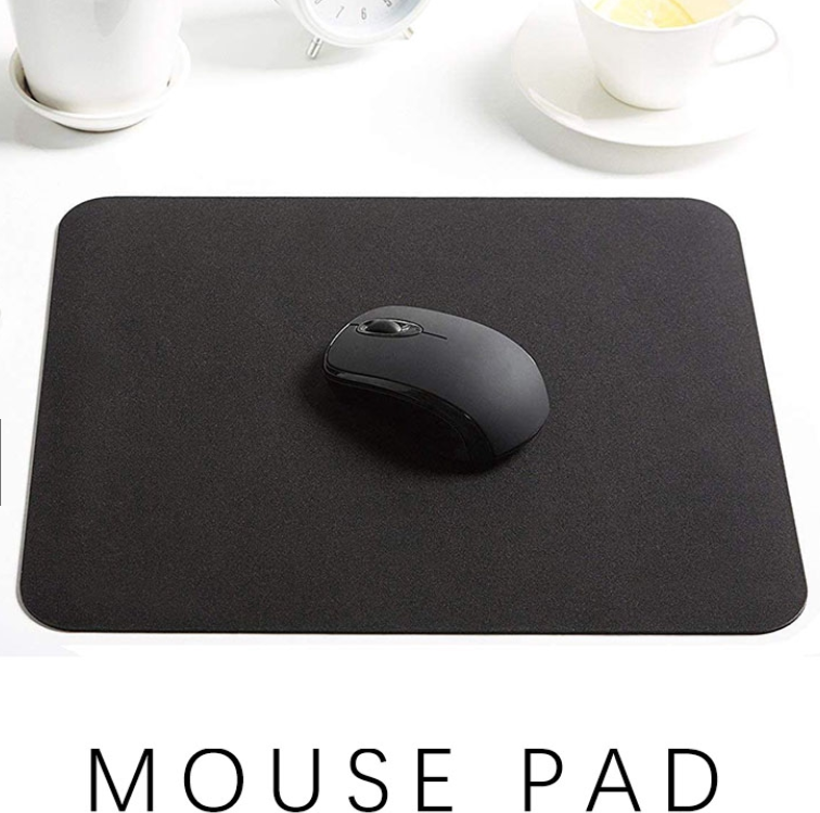 Mouse Pad Anti Slip 18x22cm Warna Hitam Untuk Laptop / Tablet