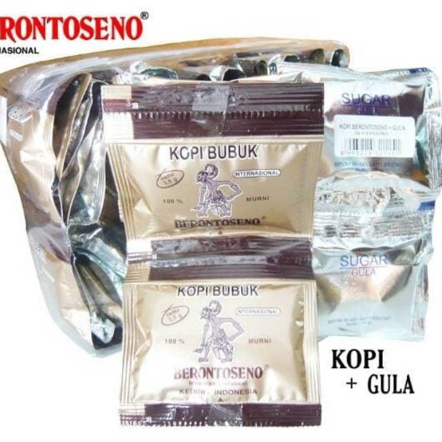 Berontoseno Kopi dan Gula Sachet Pisah isi 25 pasang