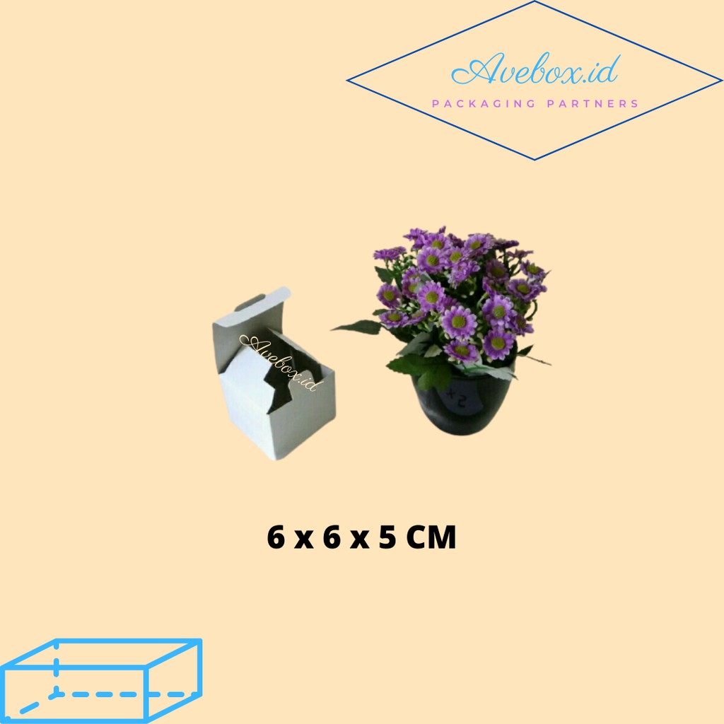 

[MINIMAL ORDER 25pcs] (6x6x5 CM) BOX DUPLEX 270GRAM POLOS / KARDUS PACKING / KARDUS KEMASAN MURAH