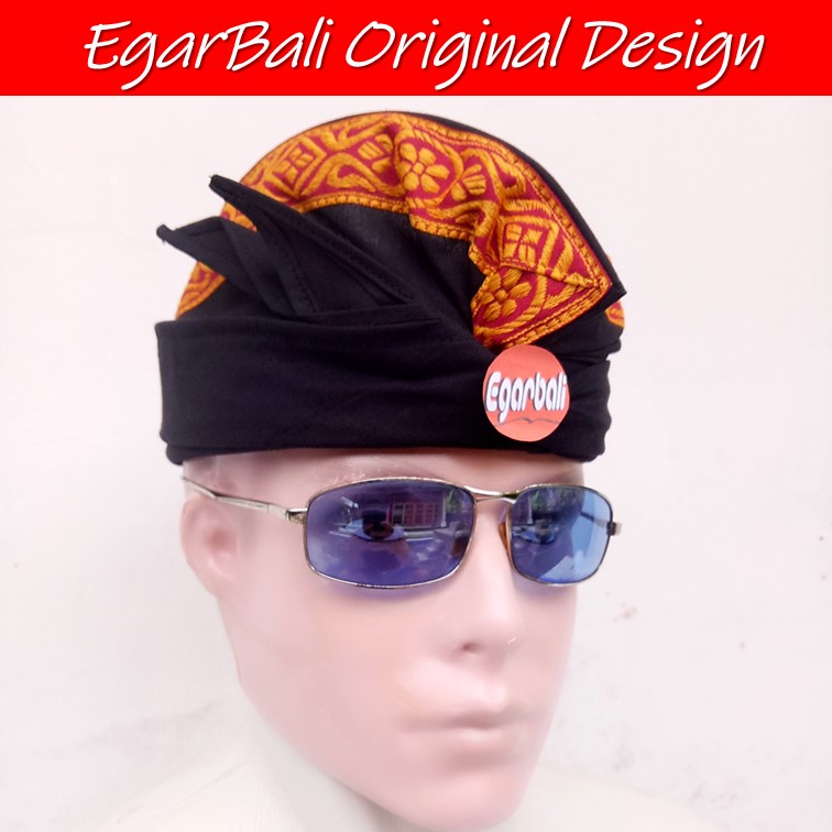 EgarBali udeng bali tepi trisula emas