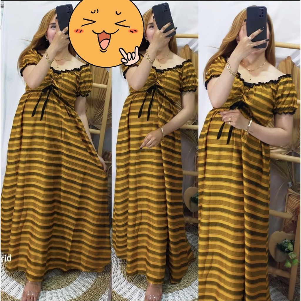 Dress daster serut karet sabrina