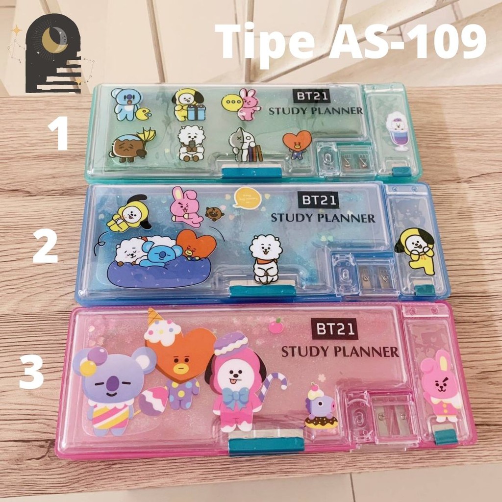 

EITHER.ID Tempat Pensil / Kotak Pensil / Anak Lucu BT21 Karakter Aesthetic