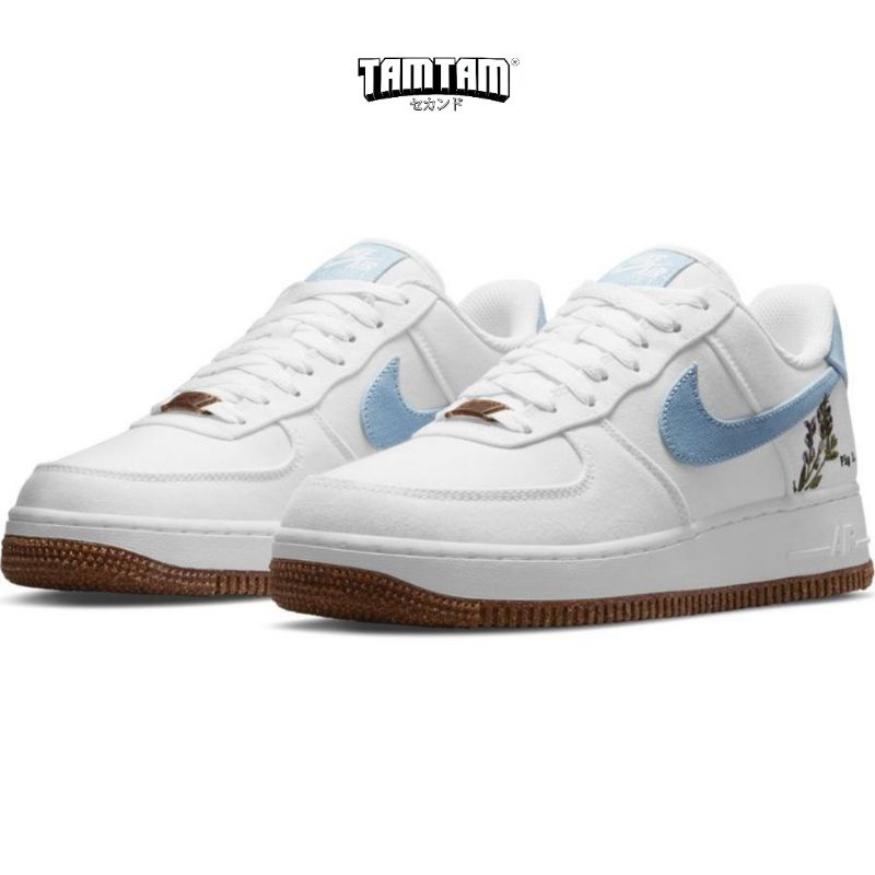 NIKE AIR FORCE 1 INDIGO PLANT WHITE OBSIDIAN WMNS