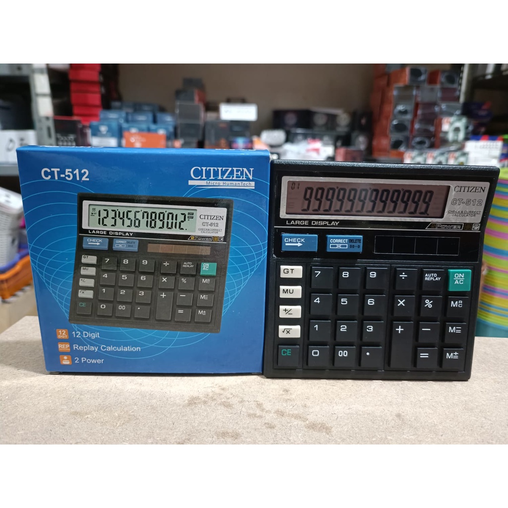 Kalkulator - Calculator Citizen CT-512 12Digit Murah Berkualitas