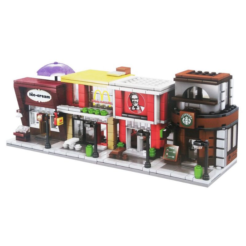 Mainan Block Lego Brick Sembo mini KFC MCDonald Pizza Starbucks - Kado Natal