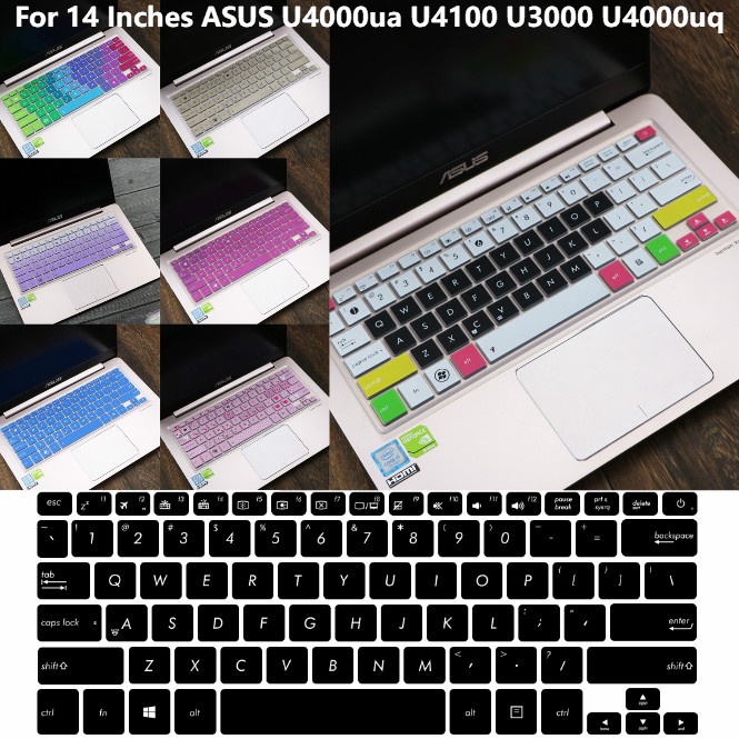 For 14 Inches ASUS U4000ua U4100 U3000 U4000uq Soft Ultra-thin Silicone Laptop Keyboard Cover Protector