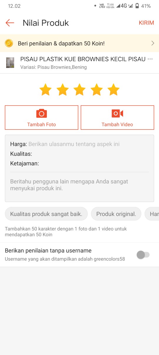Pisau Plastik Kue Brownies Kecil Pisau Roti Cake Pisau Pizza  Isi 100pcs