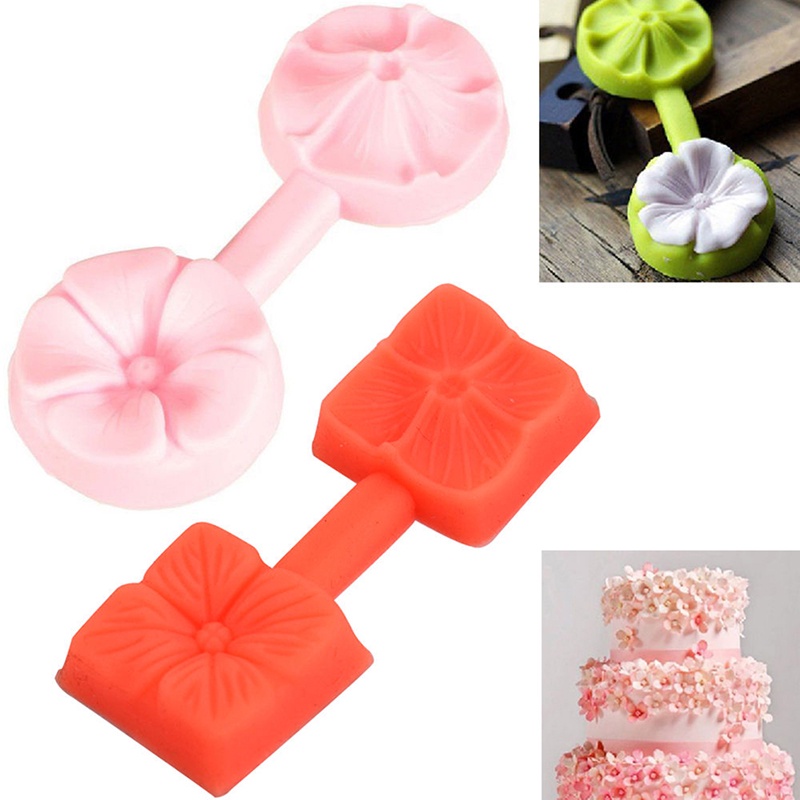 Happy Cetakan Adonan Kue Fondant Desain Bunga Rose 3d Bahan Silikon