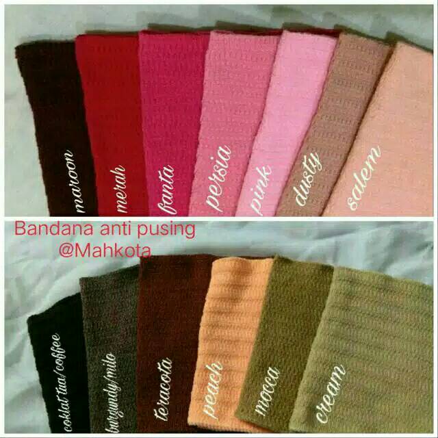 Bandana Rajut Polos / Bandana Polos / Bandana Rajut / Daleman Kerudung (fs)