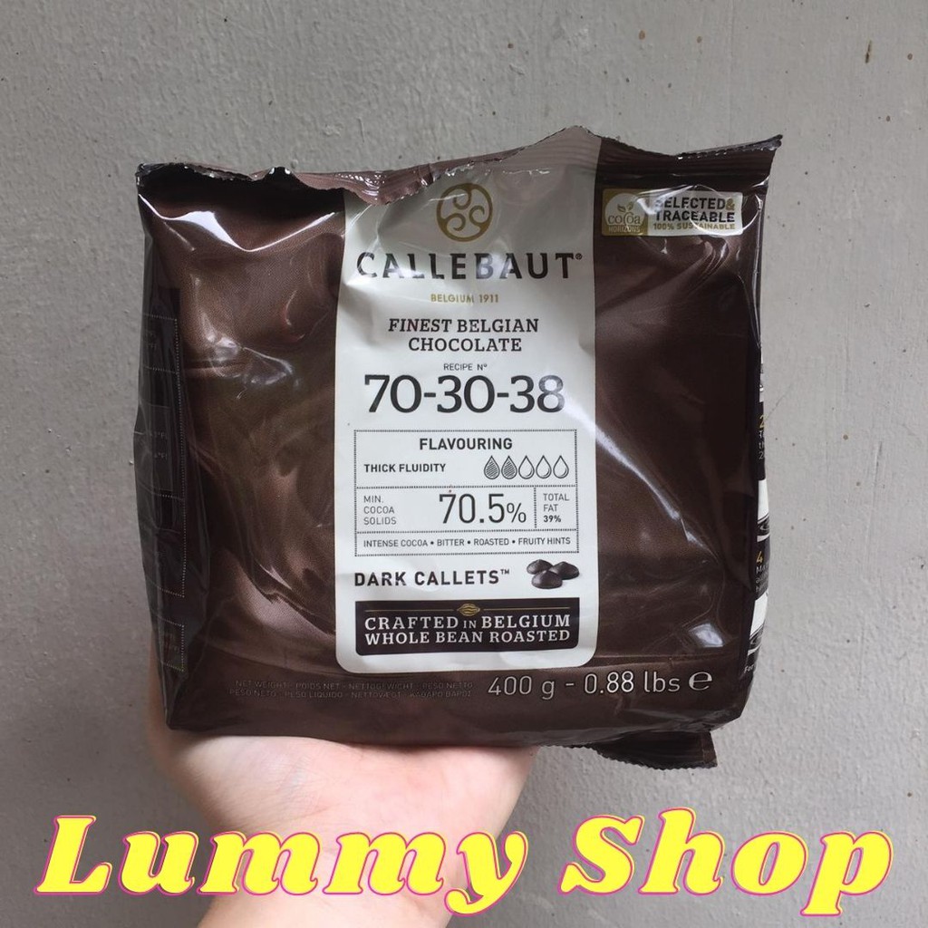 

CALLEBAUT Dark Chocolate 70,5% 400 gram [Kemasan ASLI] Cokelat Masak / Coklat Baking