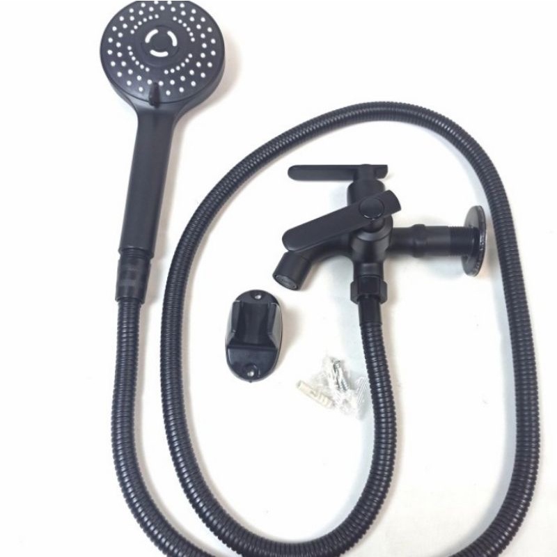 shower mandi hitam paket kran shower hitam stainless