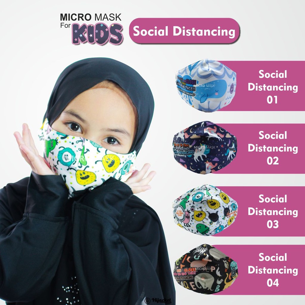 Masker Hijab Anak LUCU [ UNIXES ] BLOCK UP TO 70% VIRUS 2 PLY Proteksi Premium fleece & poly-fiber-Mask Social Disctanc