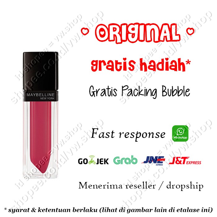 Maybelline Vivid Matte Liquid Lipstick / Lipstik / Lipcream / Lip Cream - ORIGINAL / ASLI