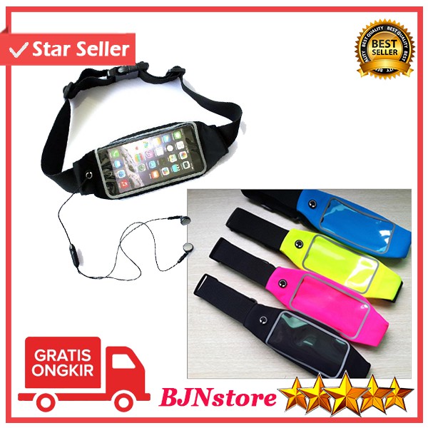 PROMO tas Ikat Pinggang Olahraga Waterproof + Slot Smartphon / tas pinggang olahraga / waistbag tas 