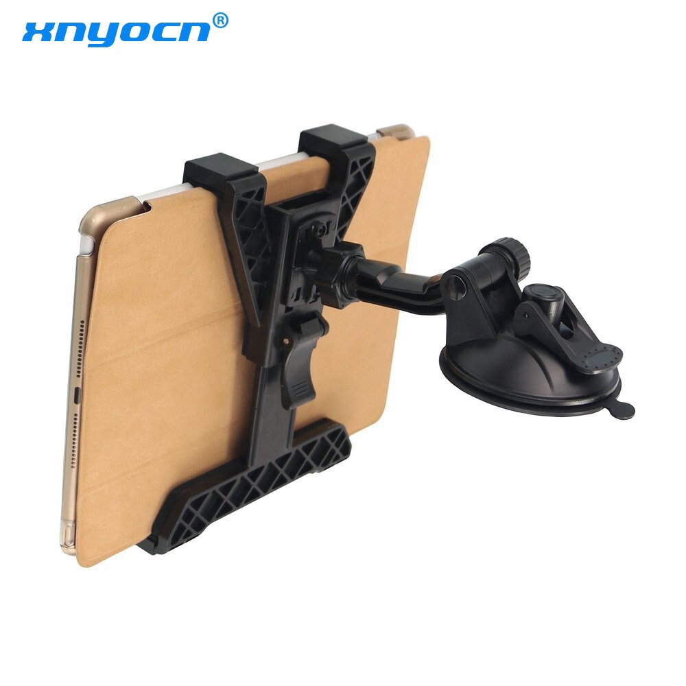 Stand Holder Tablet Universal 7sampai10 &quot;Untuk iPad iPhone Samsung Tab GPS Kaca Depan Mobil Handphone Mount Suction Rotary