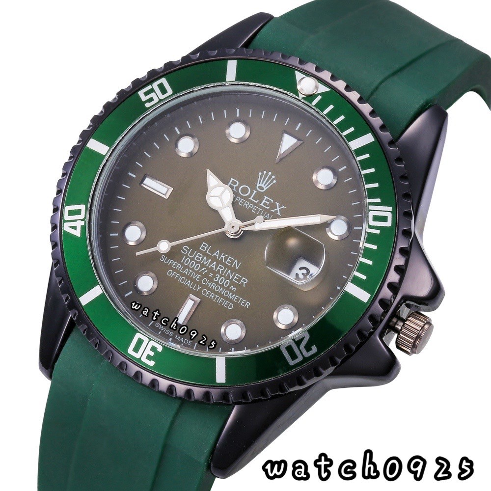 （free box）Jam tangan rolex gel rsubmariner Rubber jam tangan pria cowok Harga Grosir Fashion g10
