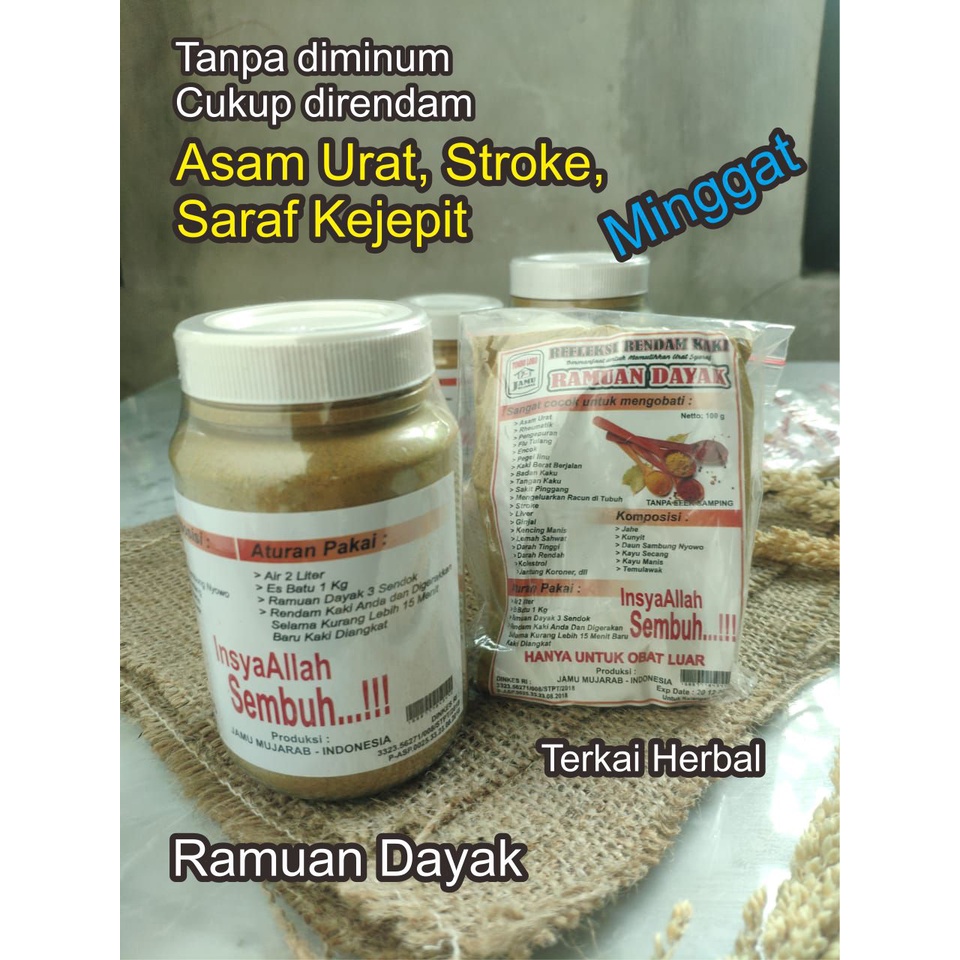 

Obat Herbal Asam Urat Ramuan Dayak Rendam Kaki