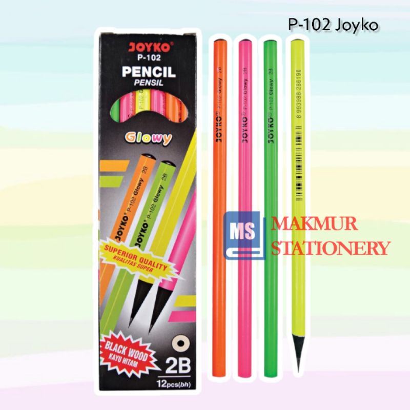 

Pensil 2B Joyko Glowy P-102 (12 Pcs)