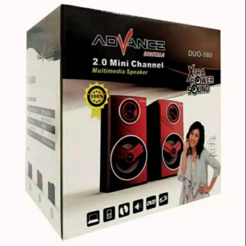 SPEAKER ADVANCE DUO-080 SPEAKER KOMPUTER, LAPTOP, SMARTPHONE.