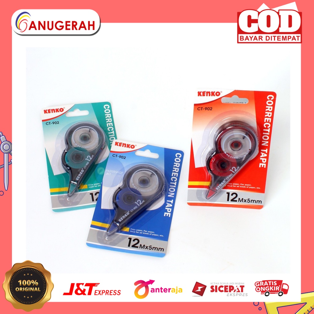 

KENKO CT-902 TIPE-X PITA / CORRECTION TAPE / STIPO KERTAS