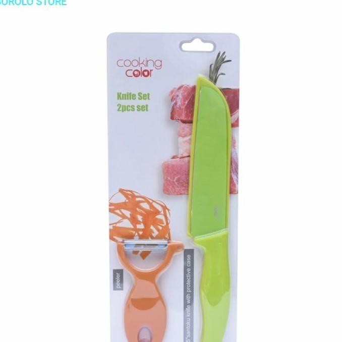 

Cooking Color 14 Cm Set 2 Pcs Moza Pisau & Alat Pengupas Grosiranxixi