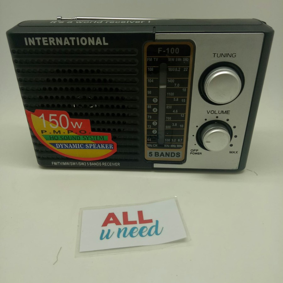 Radio F-100 Portable National / Radio Classic F100 / Radio Jadul