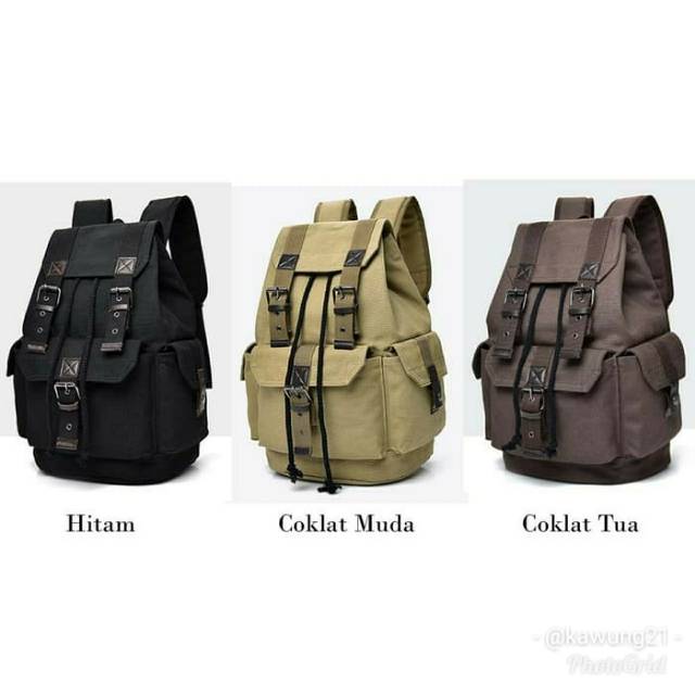TP23 Tas Ransel Pria Backpack Sekolah Tas Punggung Outdoor