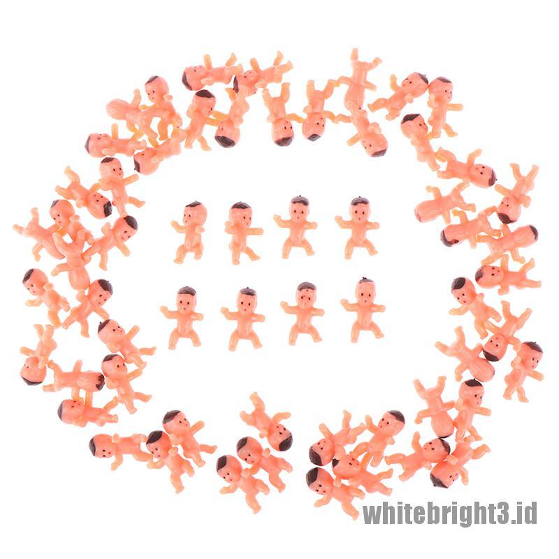 {white3} 10/20/60Pcs 1inch mini plastic baby kids