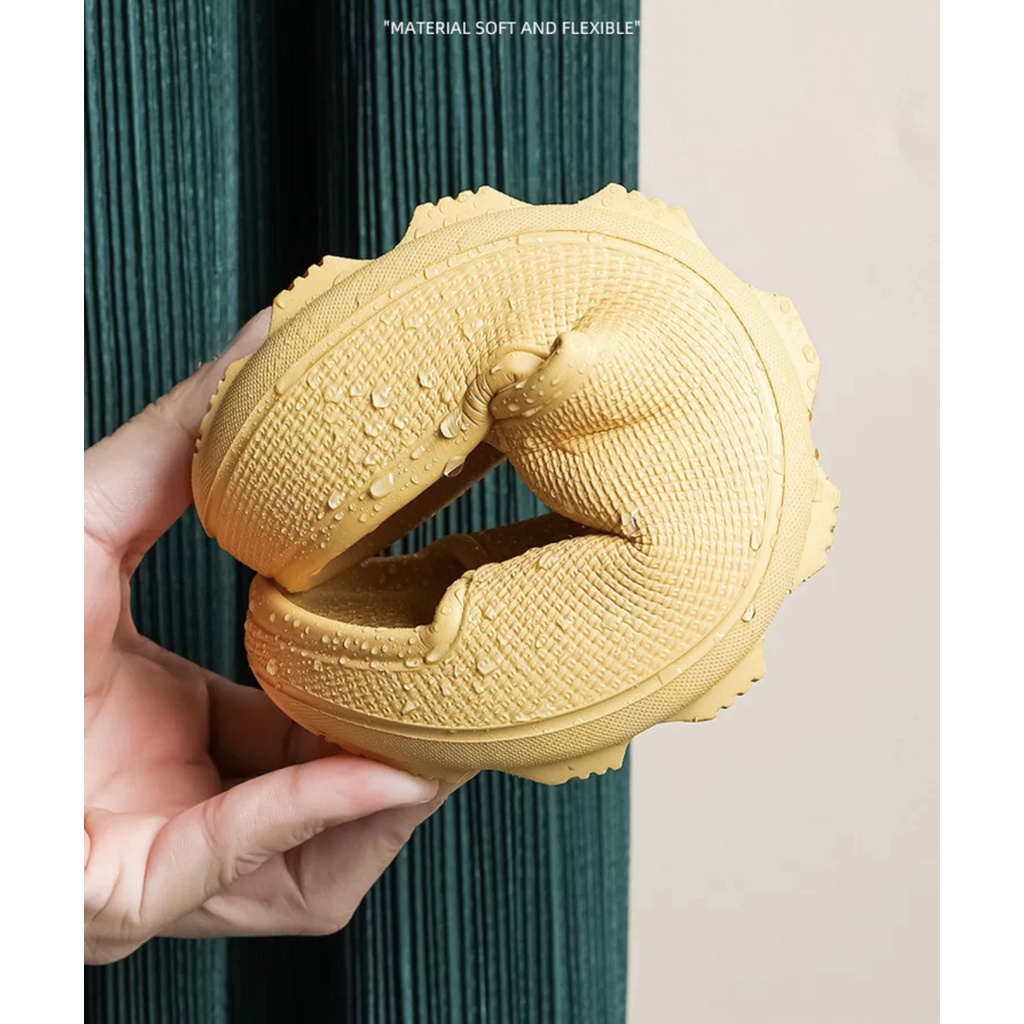 【TEC】Sandal 4.5CM HOLES EVA color indoor outdoor Rumah Kamar Mandi Anti Slip Sandal Kamar Mandi Anti Selip Tebal Cepat Kering Sandal Indoor Sandal Kolam-2