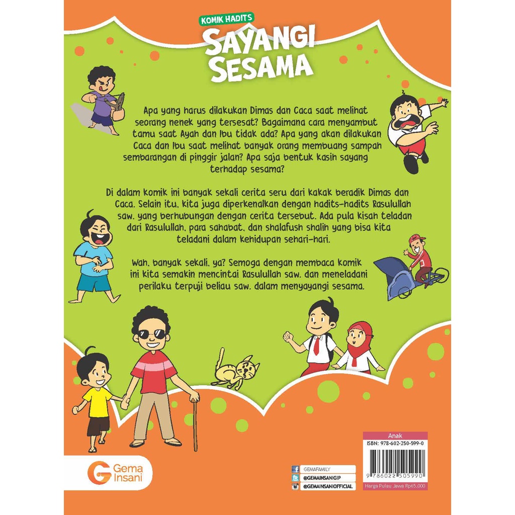 Buku Komik Hadits Sayangi Sesama - Gema Insani 100% Original