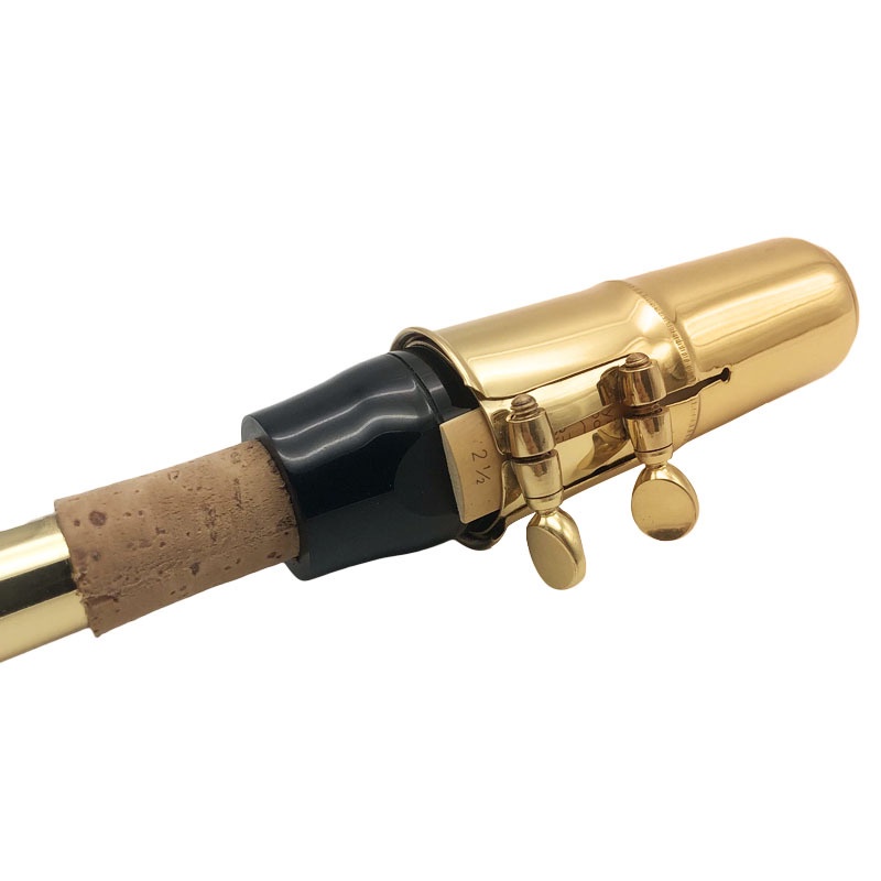 Mouthpiece Saxophone Alto bE 2 Warna Motif Ukiran Bunga Bahan Kuningan Lapis Emas / Silver