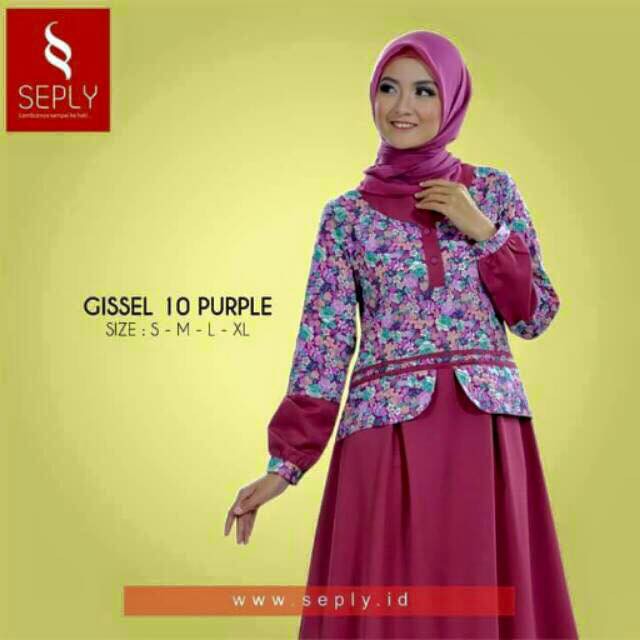 SEPLY | DRESS GAMIS MUSLIMAH GISSEL 10 PURPLE D20P