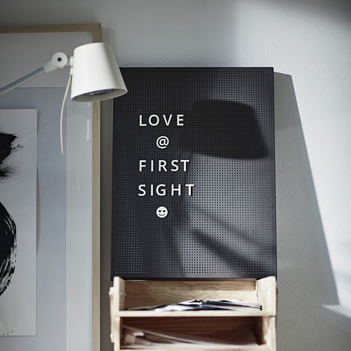 

SVENSAS Papan Berlubang Dgn Huruf Pegboard With Letters Papan Memo Tempel Kafe Resto