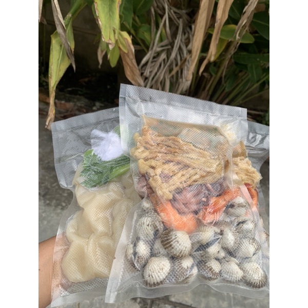 

Somtam seafood thailand, isian (udang, kerang, gurita & jamur enoki + sambal thailand)