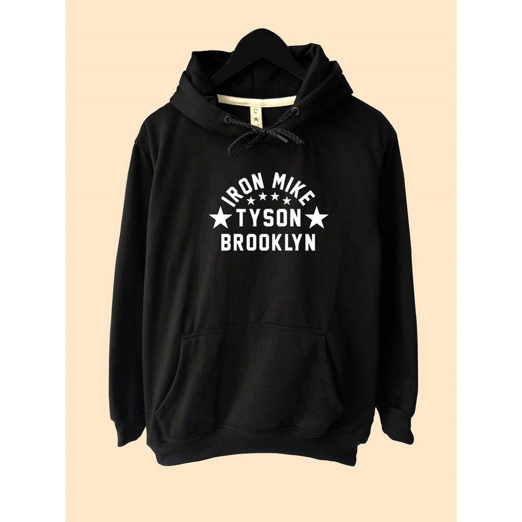 Jaket Hoodie premium desain Iron Mike Tyson Brooklyn tinju boxing