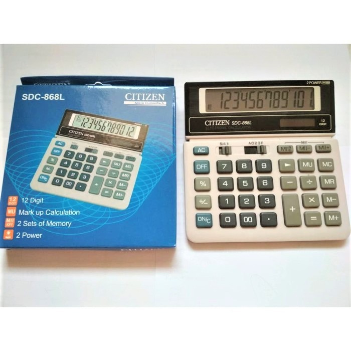 Kalkulator Citizen 868 Big Display 12 Digit Kalkulator bakul layar besar calculator citizen 868L